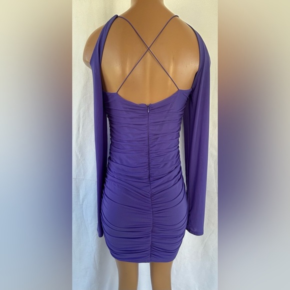 Oh Polly Eternal Light Cut Out Mini Dress in Purple US Size 12 - Picture 13 of 13